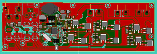Eine Layeransicht der Stromversorgungsplatine