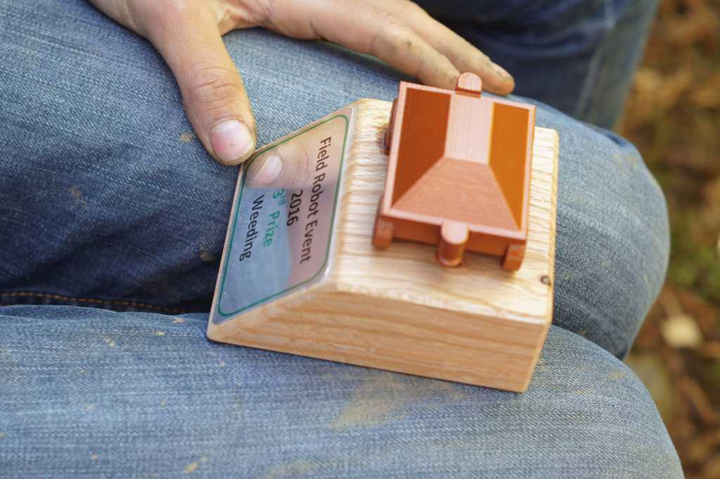 die Trophähe vom 3. Platz beim Weeding