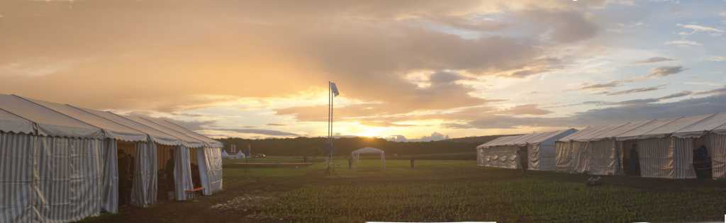 Sonnenaufgang beim Testfeld