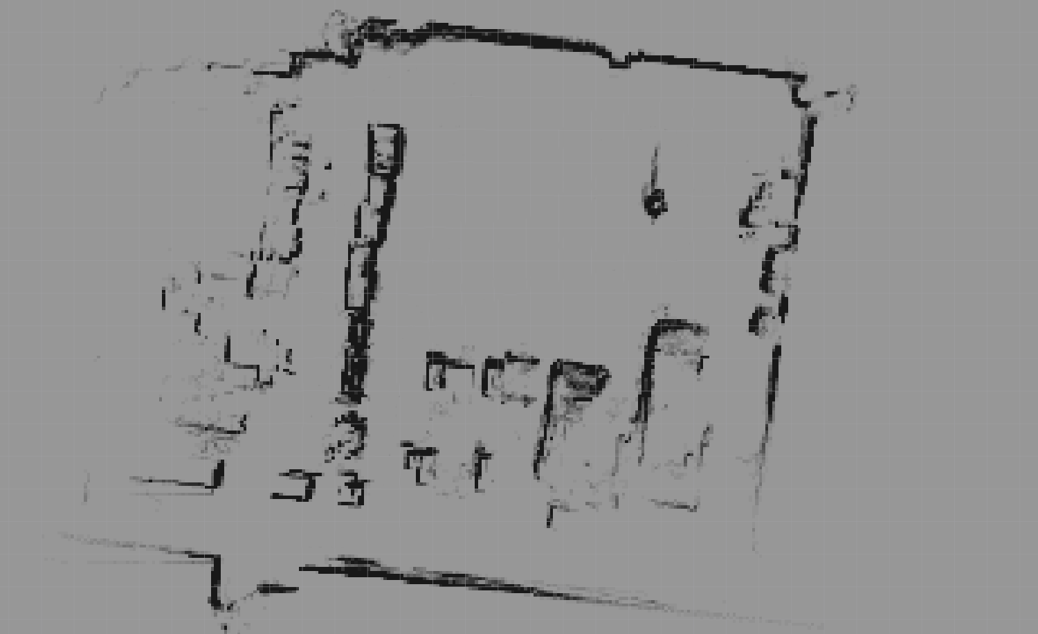 a grayscale map created from graph SLAM