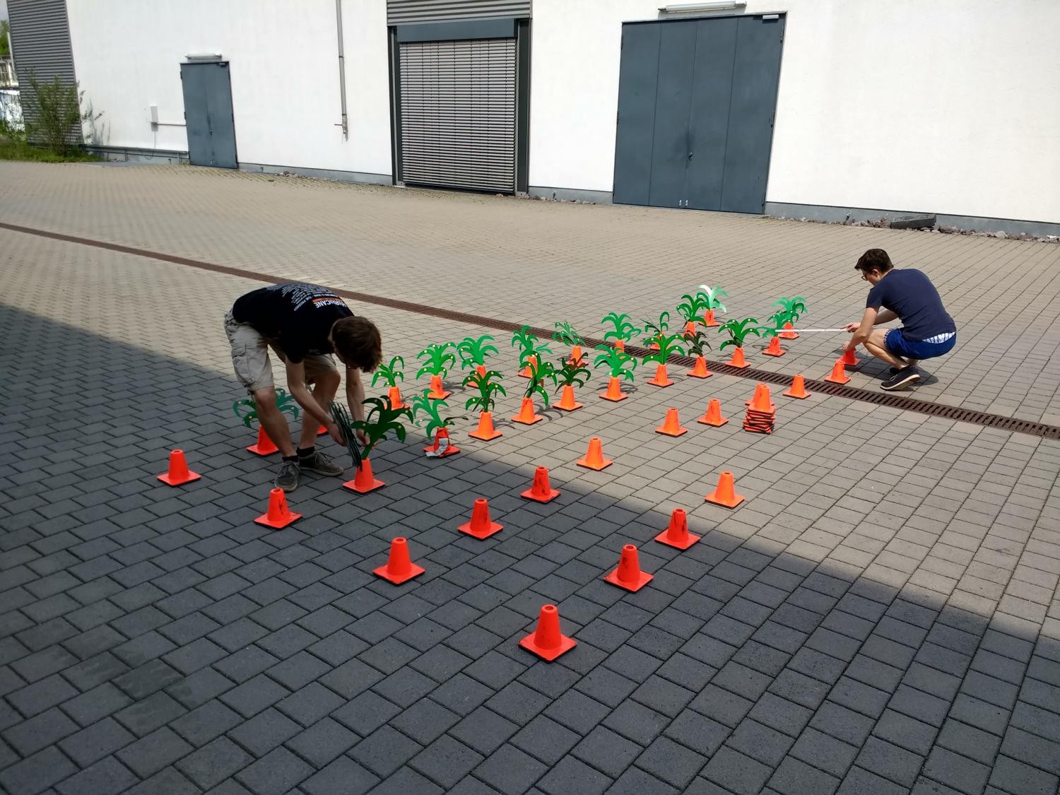 aufbau des Testfelds